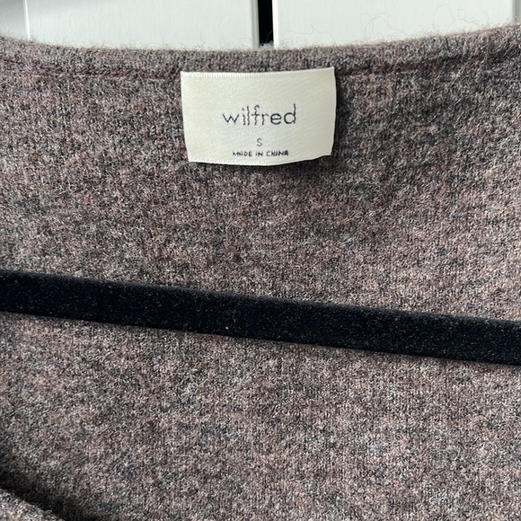 Aritzia Wilfred cropped brown/grey sweater - Picture 2 of 3